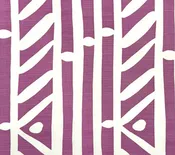 Alan Campbell Fabric: Candu - Dark Lilac on White Belgian Linen / Cotton