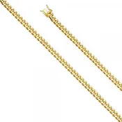 14KT Hollow Miami Cuban 180 Gauge 6.5 mm