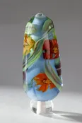Blue Garden Flameworked Glass Bead — Expressive Glass