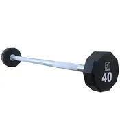 1st Fitness F1SB1 70 LBS Black Fixed Urethane Barbell