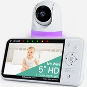 Babysense Prisma: Video Baby Monitor with 1 Camera, Non Wifi, Split Screen, Night Light & Sound Machine