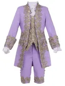 18th Cen Gentleman, 5pc Ensemble Lavender M