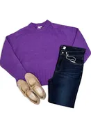Adina Long Sleeve Crew Neck Sweater Moonlit Violet