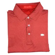 Curly Tail 1925 Polo | Crimson/ Grey