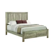 Adelaide Queen Wood Panel Bed Rustic Oak