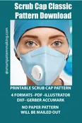 Scrub Cap Classic PDF Pattern Download, Nurse Hat, Scrub Cap Men, Capuchon De Chirugie, Chapeu De Gommage, + 4 Formats Gorro Quirrurgico Combo Digital Pattern Download.