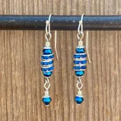 Blue Jazz Stacked Crystal Earrings #EW879-69
