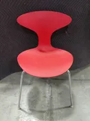 2010s Ross Lovegrove Orbit Chair by Bernhardt Design in Red Plastic Chrome Legs