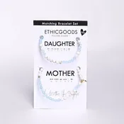 Morse Code Matching Set | MOTHER & MINI DAUGHTER: Cloudy Blue Quartz & Howlite