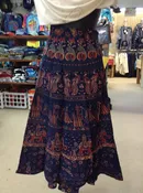 36" Printed Cotton Wrap Skirt