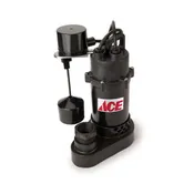 Ace 1/2 HP 4080 gph Aluminum Vertical Float Switch AC Sump Pump