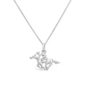 14k White Gold Horse and Jockey Charm