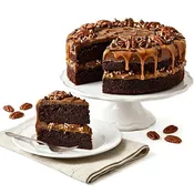 Andy Anand Caramel Pecan Turtle Cake 2.8 lb, Rich Dark Chocolate, Buttery Caramel &amp; Toasted Pecans, Raw Brown Sugar, Fresh Baked Gourmet Gift Dessert