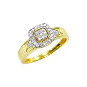 10K Ladies Ring Yellow Gold 0.17CTW