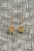14K Yellow Gold Oval Nantucket Basket Earrings
