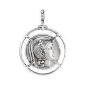 Athene Glaux Sterling Silver Medallion