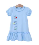 ABC Appliqué Dress by Trotter Street Kids