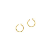 Lite Tube Round Hoop Earrings