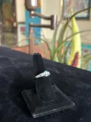 Aquamarine and Cubic Zirconia Sterling Silver Gemstone Ring