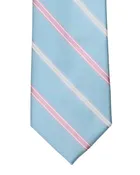 Aqua with Pink & White Stripe