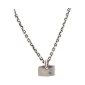 Blue Diamond Rectangle Tile Pendant