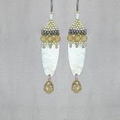 Citrine and pearl drop earrings by Lisa Sirlin-Hall | sirlin hall jewelry