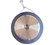 10 Inch Curved (Chau) Gong- Chakra Gold with Black Border