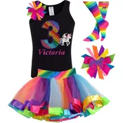 3rd Birthday Rainbow Unicorn Outfit - Magical Pony Shirt