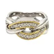 Andrea Candela 18kt and Sterling Silver Diamond Ring, Conexion 2