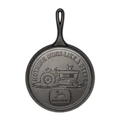 10.5 Inch Seasoned Cast Iron Griddle, John Deere Tractor