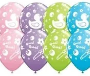 11" Rubber Ducky Latex Balloons (10)