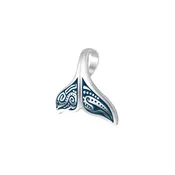 Aboriginal Inspired Whale Tail Sterling Silver Pendant
