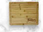Bamboo Cutting Board with Drip Ring 13 3/4" x 11"