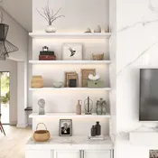 LED White Floating Shelf - Quick Ship
