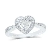 0.01Ctw-Nat Diamond Gift Heart Ring (3.15 grams)