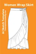 12 Women’s Skirt Sketch Templates – AI & PDF Files