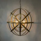 Alchemy Chandelier, Metal with Brass Finish