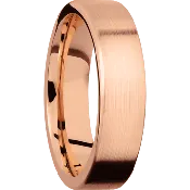 14K Rose Gold with Satin Finish