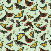 All Mid Atlantic Shop Hop Fabric Line – Butterflies – Green