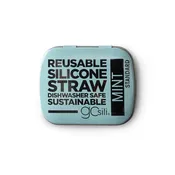 Reusable Silicon Straw + Tin
