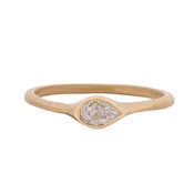 0.38ct Horizontal Pear Shaped Diamond Ring