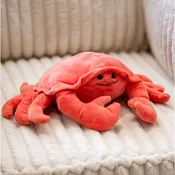 11.5"W Coral Plush Crab