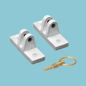 Bahama Locking Brackets – Sill Mount – White