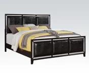 BLACK LEATHER BED