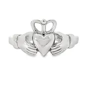 14kt White Claddagh Fashion Ring (4.38g)