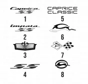 1991-1996 Caprice and Impala SS Seat Belt Anchor Covers