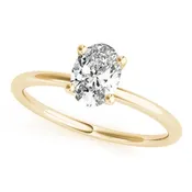 0.25CT Oval Diamond Solitaire Engagement Ring