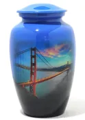 Adult Cremation Urn | Golden Gate Bridge Theme Urn | San Francisco theme