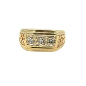 10K Yellow Gold Diamond Band Ring