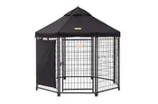 All Black Pet Gazebo® Dog Kennel & Exercise Pen with Canopy – 5ft.